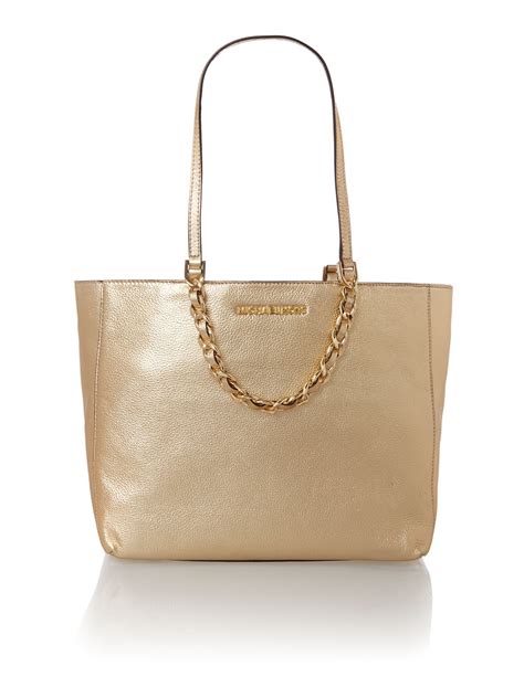 michael kors gold glitter purse|gold Michael Kors tote bag.